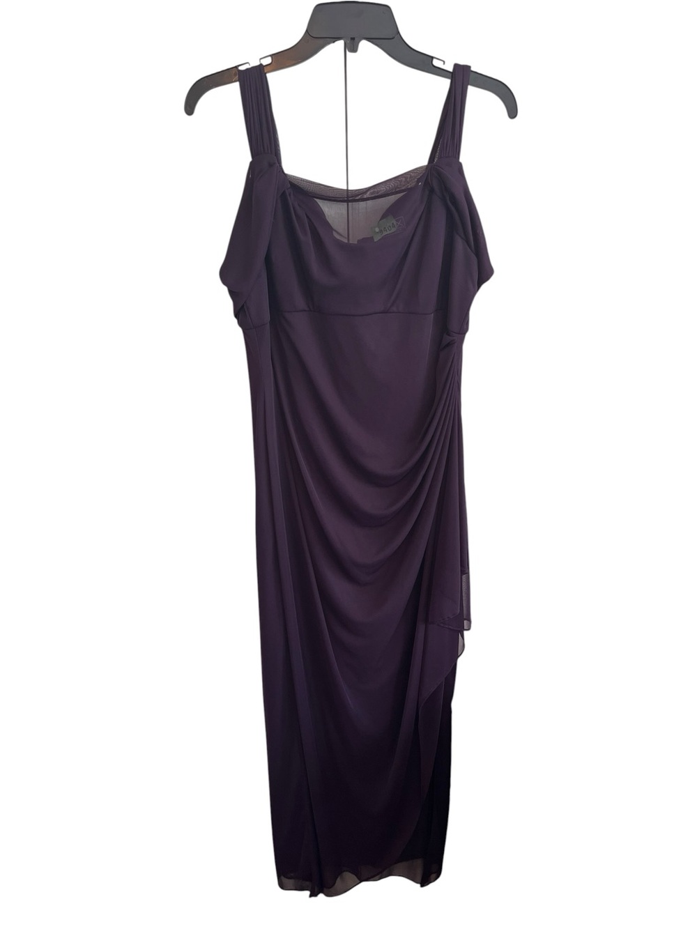 Alex Evenings Women’s 14 Purple Draped Formal Maxi Evening Dress